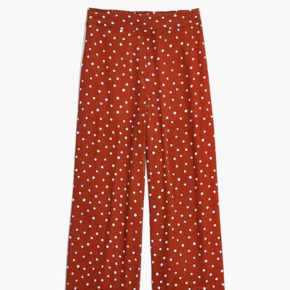 MADEWELL MT Wide Leg Burnt Clay Huston Pull-On Crop Pants Inkspot Dot - Picture 3 of 8